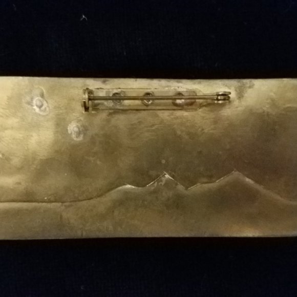 Vintage Celestial-Landscape Brooch - Picture 2 of 3